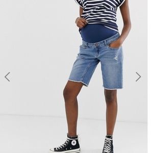 ASOS Bandia Maternity long line raw hem short